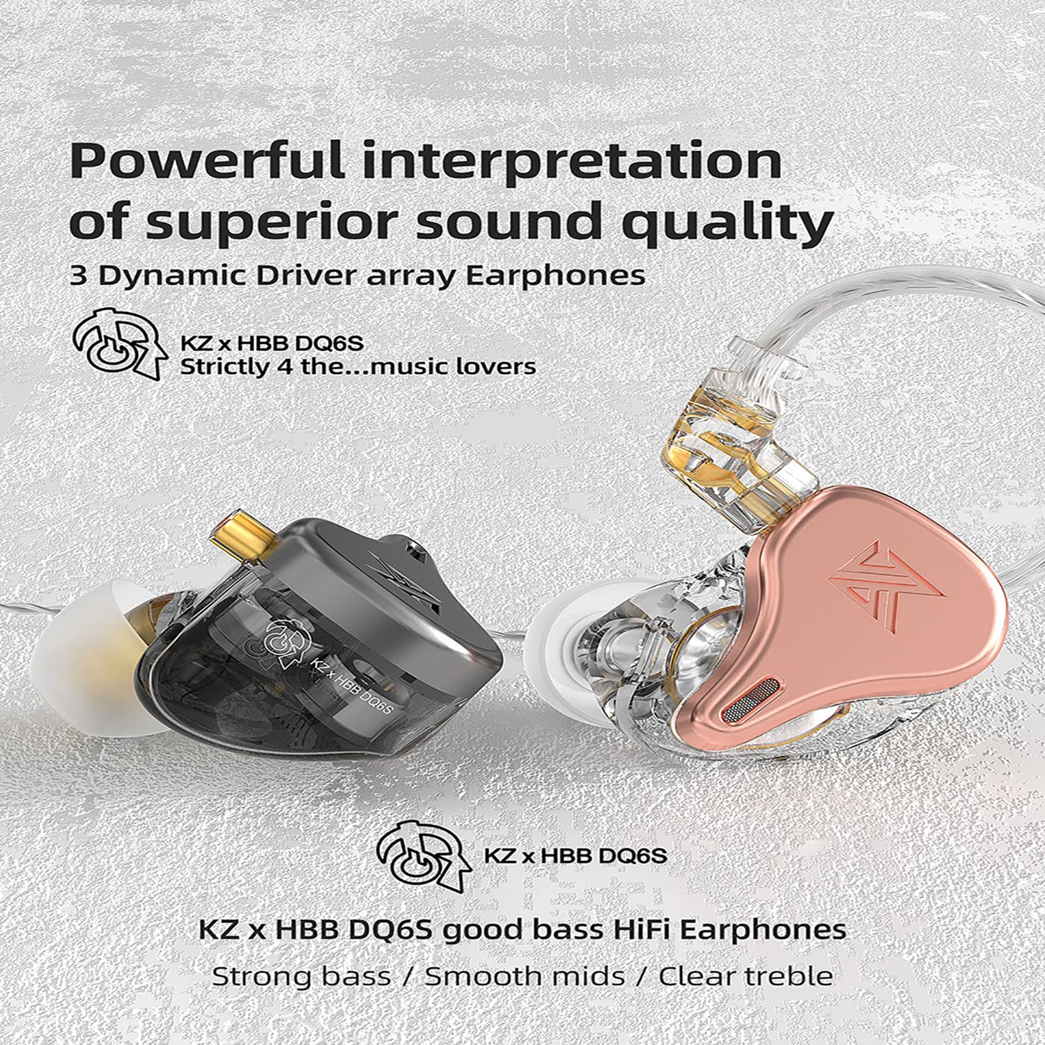 Amazon.com: KZ x HBB DQ6S in-Ear Monitors Made for Music Lovers